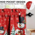 thumbnail image 6 of Christmas Kitchen Curtains 36 Inch Length, Red Christmas Curtain for Kitchen 3 Piece Set, Kitchens Window Curtains and Valances Over Sink for Kitchens Decoration Cortina de Navidad para cocina, 6 of 6