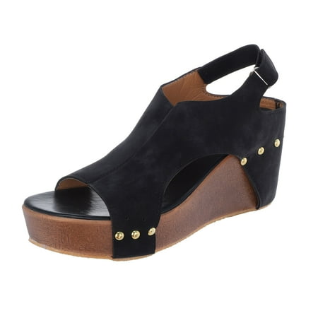 

2023 Women s Summer New Korean Fashion Fish Mouth Set Foot Slope Heel Thick Sole Casual Roman Sandals Wedding Sandals for Women Low Heel Womens Walking Sandals Size 8 Wide