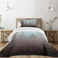 thumbnail image 3 of Ambesonne Forest Quilted Bedspread Set 2 Pcs, European Foliage Design, Twin Size, Dried Rose Pale Blue, 3 of 6