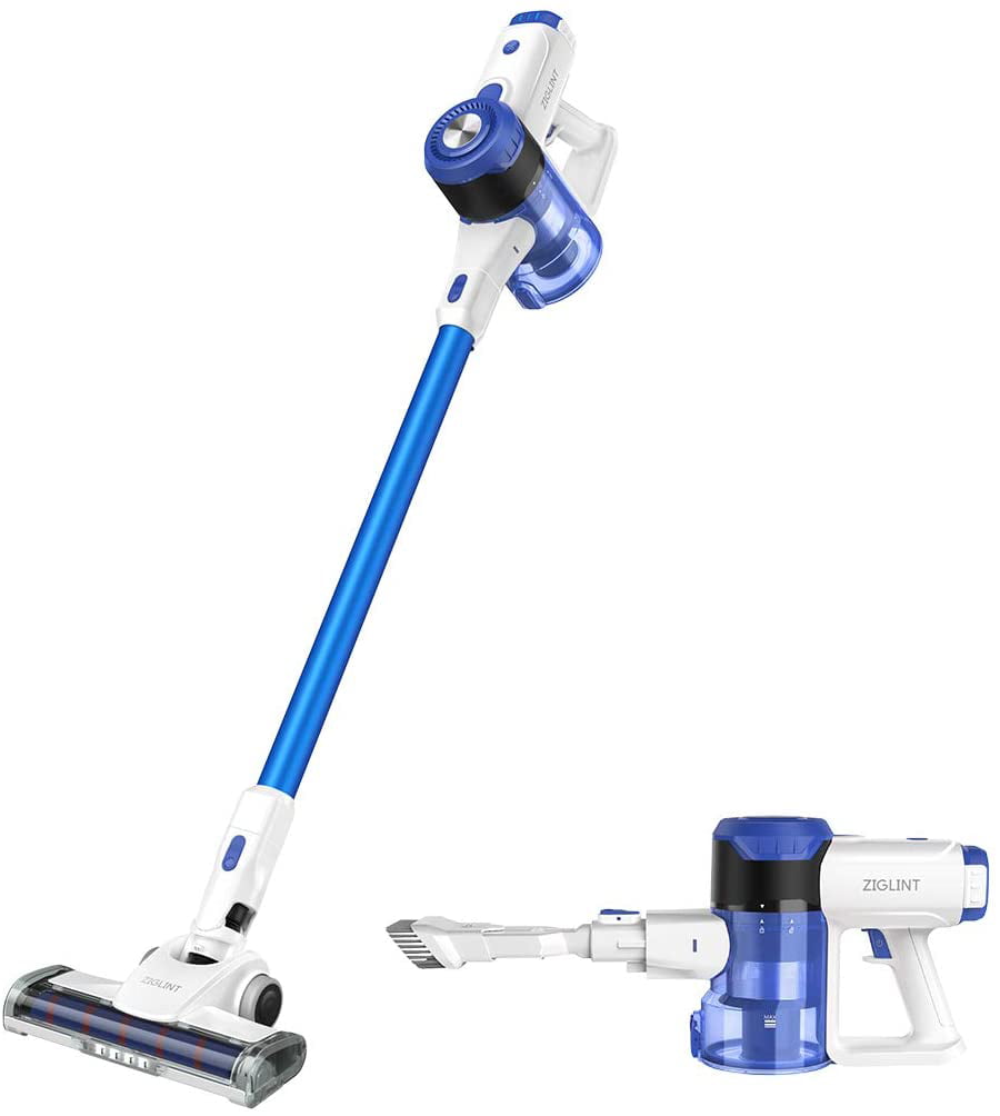 Roidmi R20 Cordless Vacuum Cleaner Stick App Management Hard Floor & Carpet Lightweight White Anti Tangle Hair Brush Head