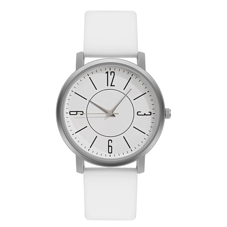 Men’s Minimalist Quartz Watch Large Numeral Dial With Clean Markers Smooth Leather Strap Ultra-Thin Case Casual Wristwatch For Daily Wear And Versatile Styling
