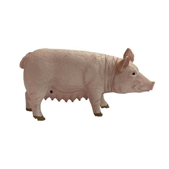 Mini Animal Adventure Replicas - Pig from Deluxebase. Hand-Painted Educational Farm Figurine