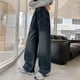 thumbnail image 1 of Cowsor Girls Baggy Jeans Distressed Denim Pants Elastic Waist Wide Leg Jeans for Girls Kids Loose, 1 of 7