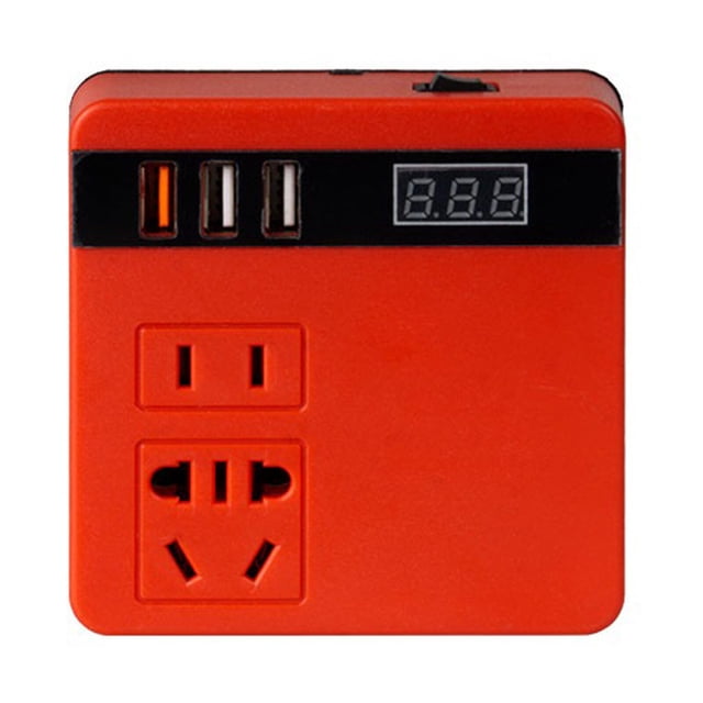 120W Lithium Battery Inverter Multifunction Lithium Tools Battery Inverter 21V to 220VAC Inverter Dual-engine Intelligent Multiple Protections Inverter with Voltage Display Function