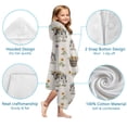thumbnail image 7 of White Buffalo Pattern Hooded Bath Towel，60"x35" for Ages 3 To 12 Kids, Quick Dry Lightweight Soft Microfiber Hood Beach Towel Cover Up for Kids, 7 of 7