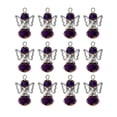 thumbnail image 2 of KLKCMS 12 Pcs Pendentif en Alliage Filigrane Creux avec Perles de Cristal, 2 of 9