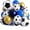 Blue Gold Soccer, variant on 50Pcs 12 Inch Red Pink White Strawberry Latex Balloons, Clear Polka Dot Cherry Pattern Balloons, Decor Supplies for Women Birthday, Galentines & Wedding Party