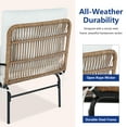 thumbnail image 3 of YRLLENSDAN L Shaped Patio Furniture, L Shaped Patio Couch Set w/ Cushions Side Table for Backyard Poolside Apartment Balcony Patio Sectional Set Patio Sofa Set Boho Patio Furniture, 3 of 7