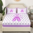 thumbnail image 3 of Erosebridal Dance Ballet Bed Sheets Set Queen Size,Grovvy Flower Bedding Sets Queen Size,Lightweight Queen Sheet Sets,Floral Decor,4-Piece, 3 of 7