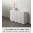 thumbnail image 6 of Yamazaki Home Wall-Mounted Storage or Trash Bin, White, ABS Plastic, 4L, Supports 5.5 pounds, No Assembly, 6 of 7