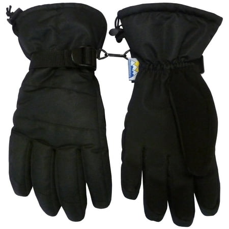 Heated Ski Glove NICE CAPS Mens Adults Thinsulate Waterproof High Performance Winter Snow Ski Skiing Gloves - For Cold Weather ()
