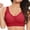 Red, variant on QASIEATN Wireless Jelly Bras for Women Supportive Full Coverage No Underwear Bras Plus Size Brassiere for Older Ladies Women's Underwear