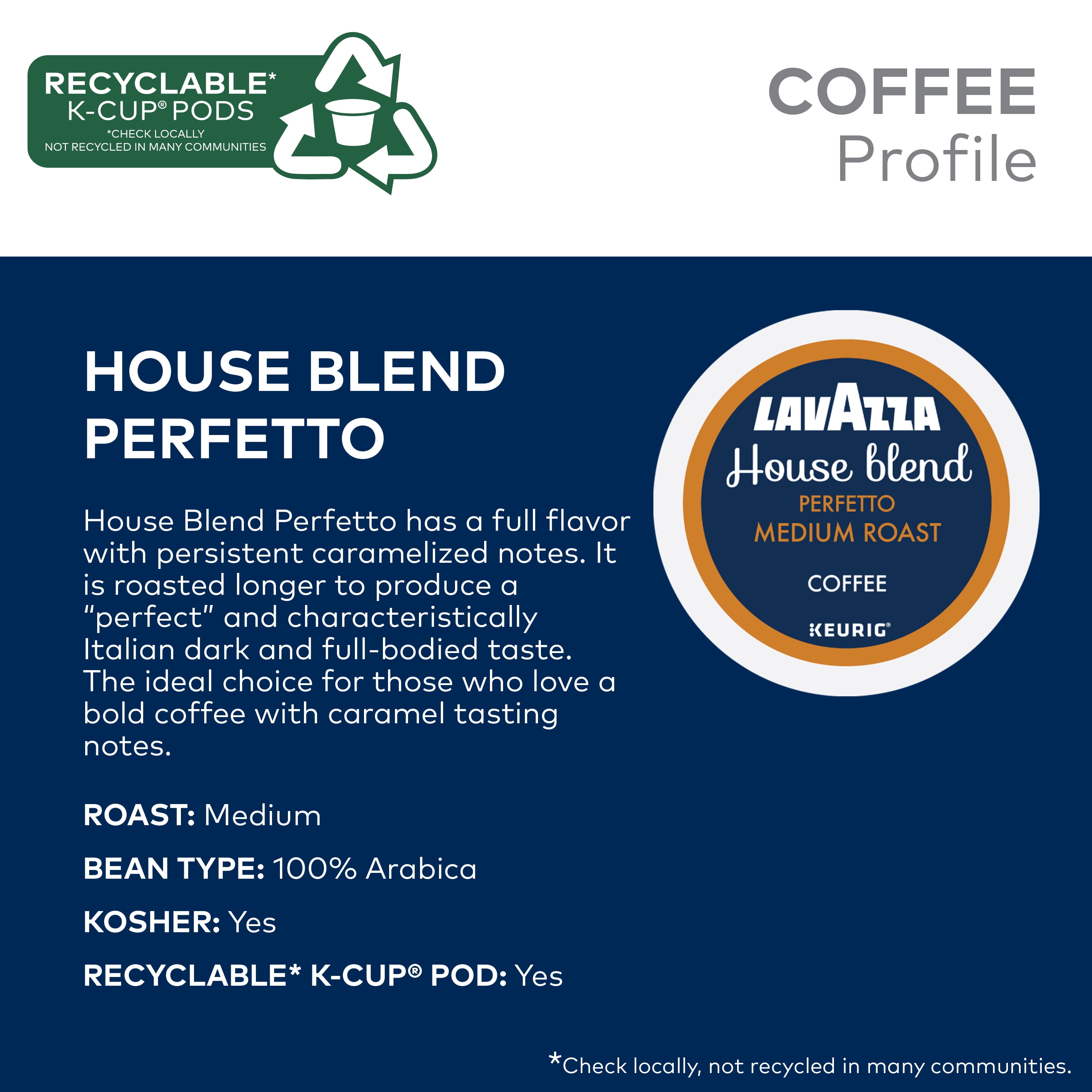 (3 pack) Lavazza, Variety Pack Light & Medium Roast K-Cup Coffee Pods, 20 Count