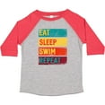 thumbnail image 3 of Inktastic Swimming Eat Sleep Swim Repeat Boys or Girls Toddler T-Shirt, 3 of 5