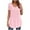 Pink, variant on Besolor Short Sleeve Shirts for Women Summer Crew Neck Eyelet Tops Pleated Casual Flowy Going out Dressy Blouses