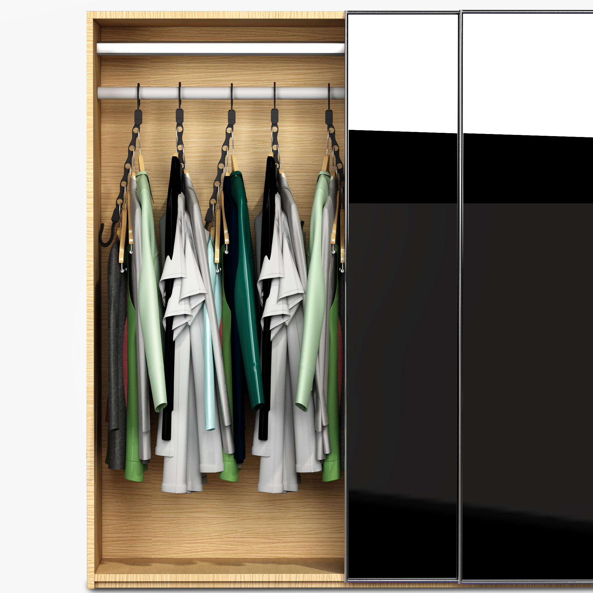 Space Saving Closet Organization Vertical and Horizontal Multi Hanger for Shirts, Pants, and Coats, All Your Dorm Room Essentials by Everyday Home - image 5 of 6