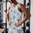 thumbnail image 5 of KLL Sea Turtle Print Men's Muscle Gym Workout Stringer Tank Tops Bodybuilding Fitness T-Shirts Tank Tops Men-X-Large, 5 of 7