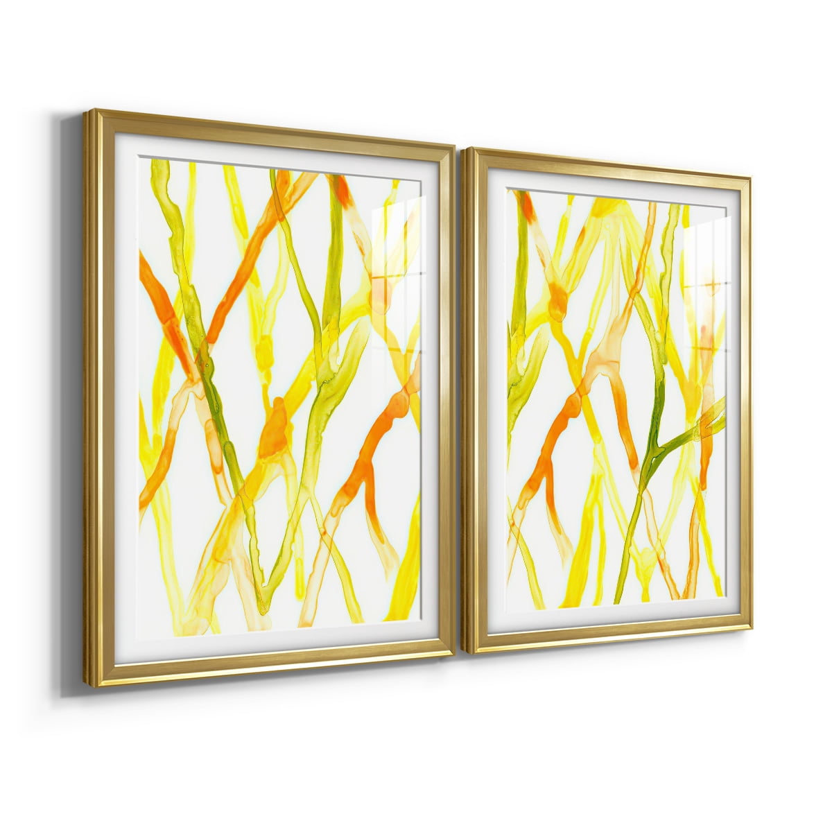 Wexford Home Runnel III Premium Framed Print, 26.5" x 36.5" - Ready to Hang, Gold (Set of 2)