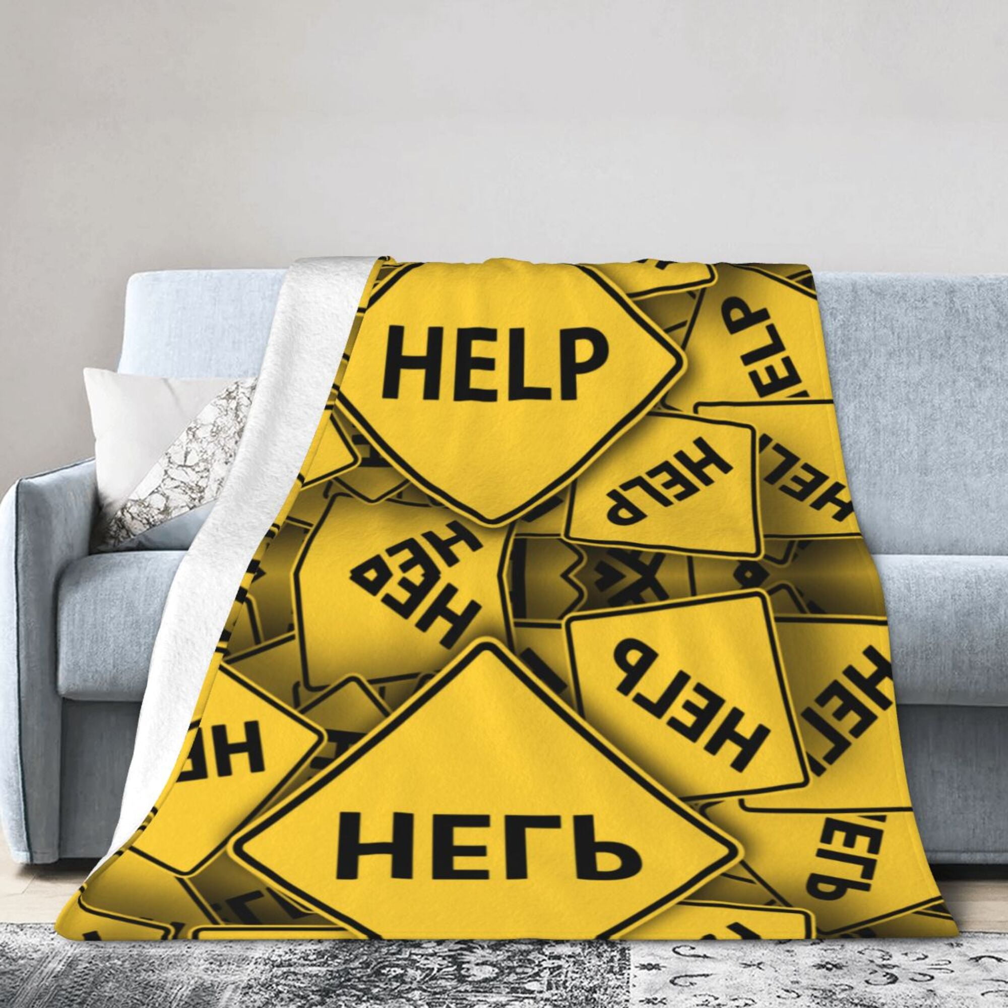 AntiPilling Flannel Bed Throw Blankets Traffic Signs CouchUltra