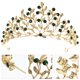 thumbnail image 2 of KAKOWELY Corona de boda para mujer, corona de diamantes de imitación, tiara de novia, corona vintage, adorno para el cabello, 2 of 4