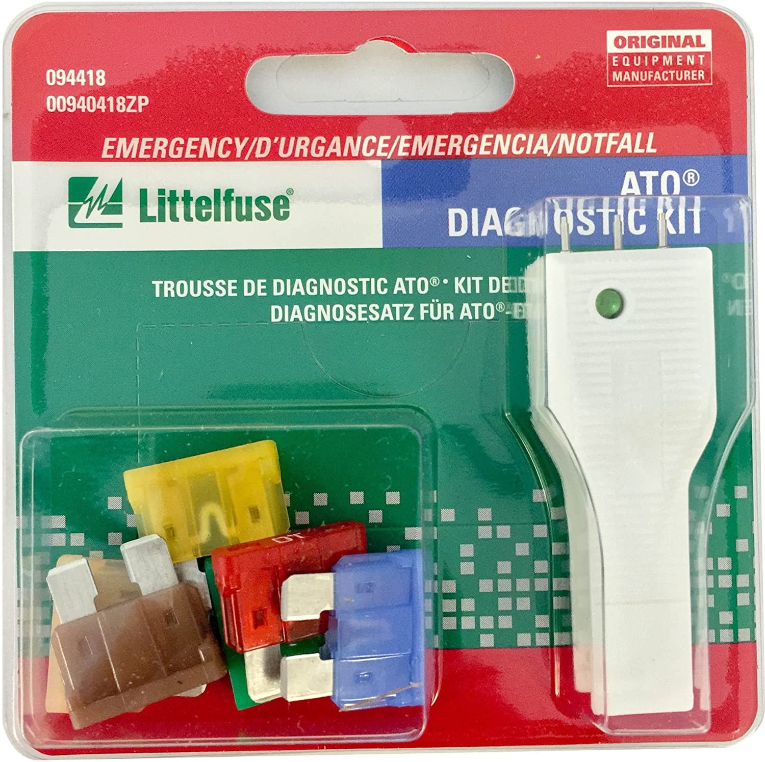 Littelfuse 00940418ZP Emergency Diagnostic Fuse Kit with Puller