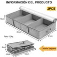 thumbnail image 2 of Caja de almacenamiento ropa tela con cubierta transparente, 2 of 7