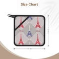thumbnail image 2 of 1 PCS Pot Holders for Kitchen - Heat Resistant Silicone Pot Holders with Hanging Loop, Eiffel Tower red blue Non Slip Oven Hot Pads, Potholders for Decor Baking Cooking Kitchen, 2 of 6