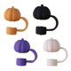 thumbnail image 1 of 4 tapas de pajita de silicona reutilizables con forma de calabaza para otoño, para Acción de Gracias, 10 mm/0,4 pulgadas, para vasos de 30/40 oz, 1 of 5