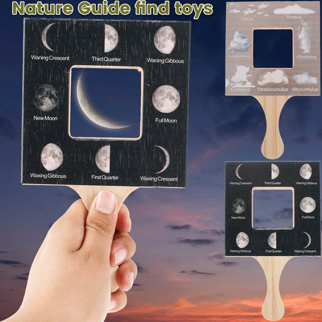Guide Finder Wooden Double-side Nature Guide Frame Environmental Protection Leaf Finder Observe Explore Nature Tool heqiyong LED
