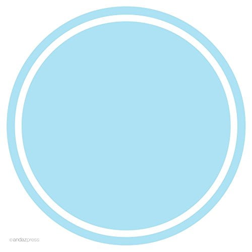 Baby Blue Solid Color Circle Gift Labels 40 Pack Walmart Com Walmart Com