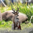 thumbnail image 4 of Solar Garden Light Outdoor Decor Deer Statue With Solar Light Hand Painted Animals Resin Decoration, 4 of 5
