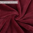 thumbnail image 4 of Fleece Blanket Soft Lightweight Microfiber Plush Flannel Throw Blankets for Couch Sofa Bed, Burgundy Twin, 4 of 7
