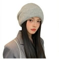 thumbnail image 2 of Cavosen Beach Hats for Women Outdoor Earflap Warm Knit Ear Protection Beanies for Cold Weather Solid Earmuffs Winter Hats Wool Caps Soft Lightweight Breathable Mountain Headwear Bonnet, 2 of 9