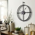 thumbnail image 6 of 24 Inch Black Slient Wall Clock Battery Operated,Large Non-Ticking Modern Wall Clock for Living Room Bedroom Kitchen Bathroom Office Home Farmhouse Decor, 6 of 9