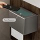 thumbnail image 2 of Aluminum Alloy Toilet Paper Holder Wall Mounted No Drilling Bathroom Tissue Box, 2 of 4