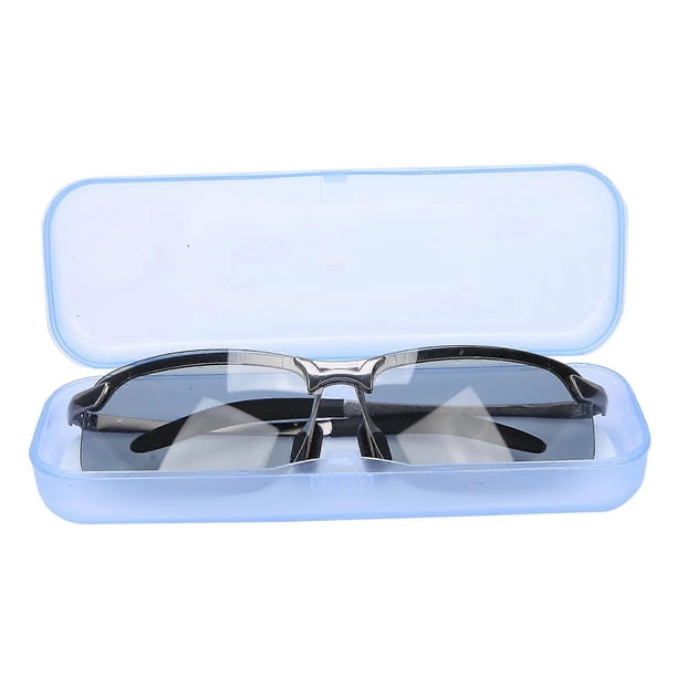 Smart Photochromic Sunglasses AntiUltraviolet Color Changing Sunglasses for Men Women(Silver Black Frame )