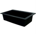 thumbnail image 2 of Transolid Radius 33in x 22in silQ Granite Drop-in Single Bowl Kitchen Sink with 5 CABDE Faucet Holes, In Black, 2 of 4