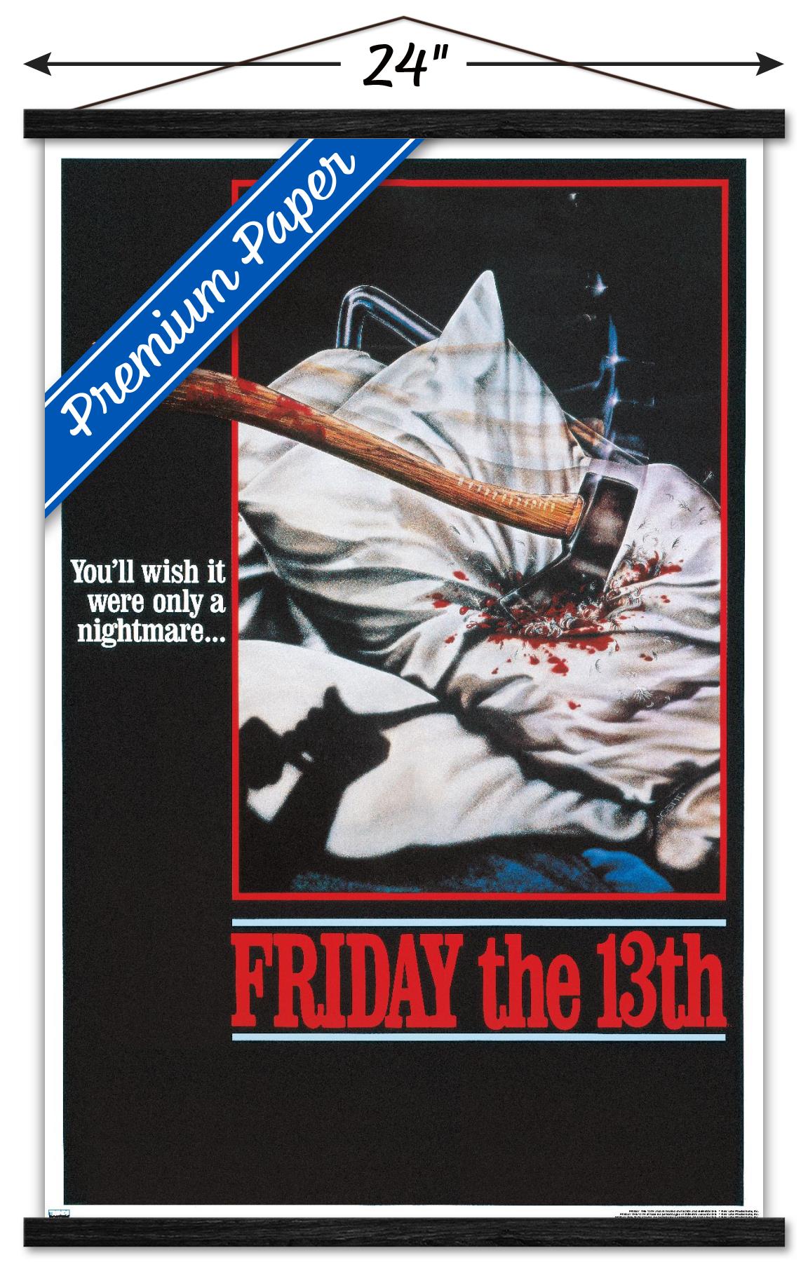 Friday The 13th - One Sheet Wall Poster with Magnetic Frame, 22.375" x 34"