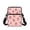 Pink Strawberry Print, variant on POLERO Crossbody Purse Galaxy Cat Butterfly Theme Portable Crossbody Bag for School, Stretch Polyester Lightweight Crossbody Bags