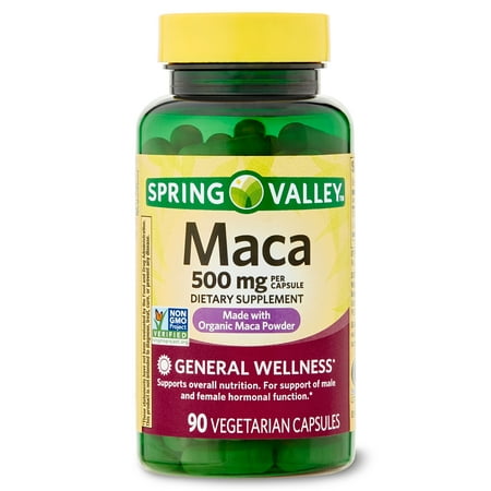 Spring Valley Maca Dietary Supplement, 500 mg, 90 Count