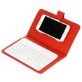 thumbnail image 1 of Clavier pour ipad, Clavier Sans Fil en Cuir, Mini Clavier Portable Sans Fil Bluetooth avec Étui en Cuir pour Téléphone Intelligent, Rouge, 1 of 5