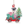 thumbnail image 2 of Descuentos Grandes, Adornos navideños Adornos navideños acrílicos Árbol de Navidad Camión rojo Adornos para árboles de Navidad Recuerdos para perros Akmoler, 2 of 8