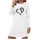 thumbnail image 2 of HongQid Women's Sleepshirt Dress Comfortable Nightshirt Nightgown Long Sleeve Love Heart Graphic Sleepwear, 2 of 6
