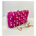 thumbnail image 3 of Purple & Gold Silk Clutch, 3 of 4