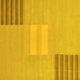 thumbnail image 1 of Ahgly Company Indoor Square Abstract Yellow Modern Area Rugs, 4' Square, 1 of 4