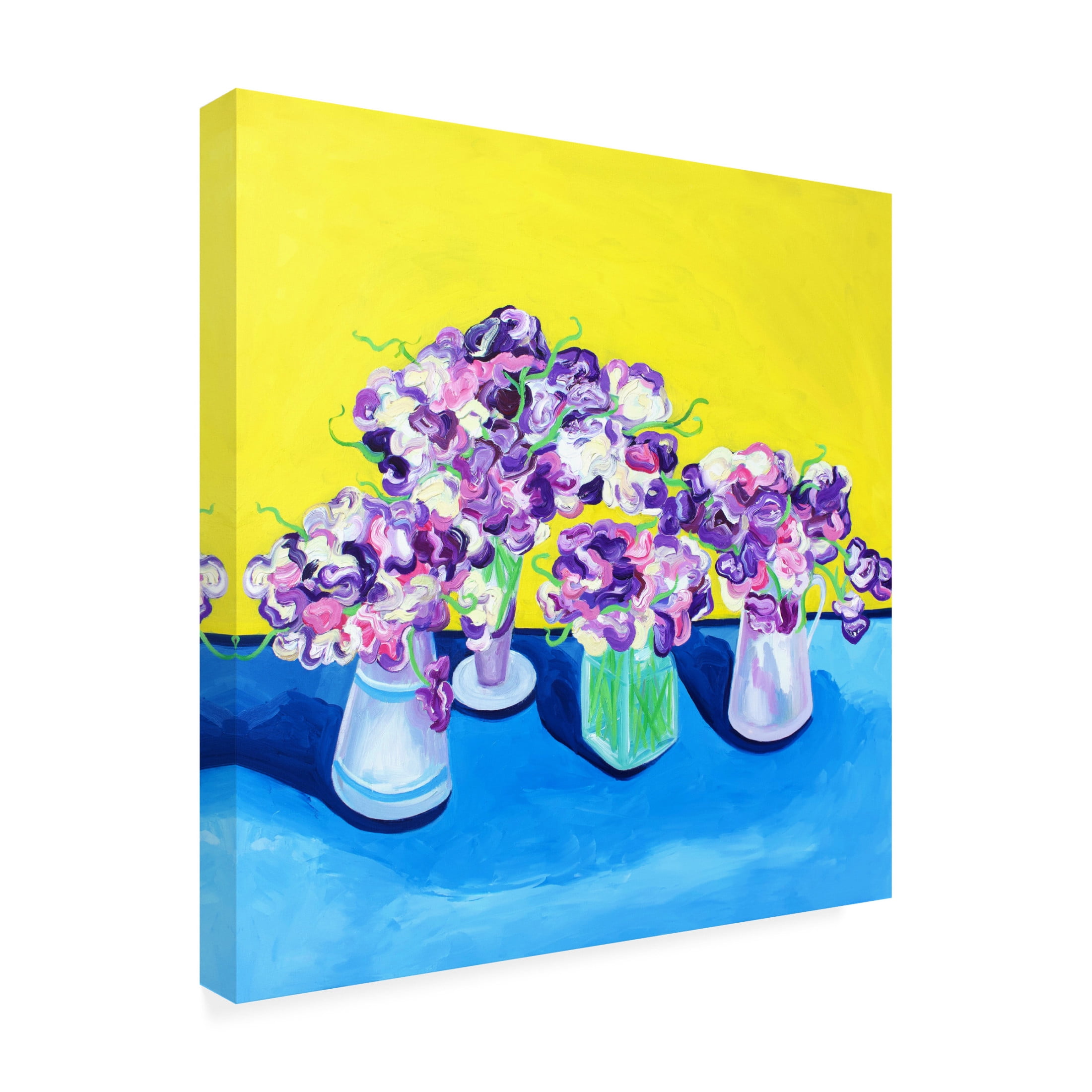 Trademark Fine Art Alice Straker  Sweet Peas Canvas Wall Art