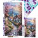 thumbnail image 1 of 5d DIY Full Drill Round Painting Town Decor Art Craft 40x70cm, 1 of 8