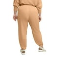 thumbnail image 3 of Hanes Originals Women's Soft Brushed Fleece Joggers, 30" (Plus Size) Java Frost Tan 4X, 3 of 6