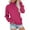 Hot Pink, variant on ABATAB Women's Casual Long Sleeves Sweatshirt Loose Fit Mock Turtleneck Lightweight Solid Color Pullover Tops with Pocket