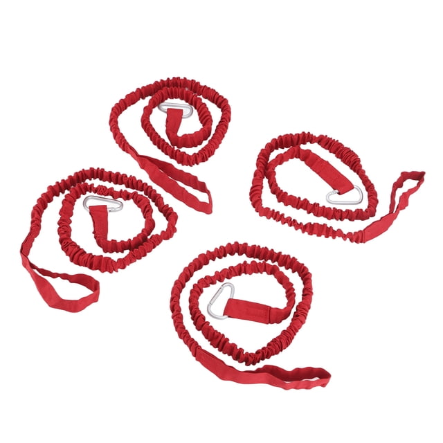 Canoe Paddle Lanyard, 4Pcs Elastic Nylon Portable Kayak Paddle Rope Wear Resistant for Surfing Green,Grey,Black,Red